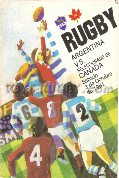 1981 Argentina v Canada  Rugby Programme