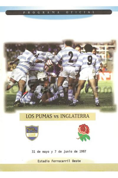 1997 Argentina v England  Rugby Programme