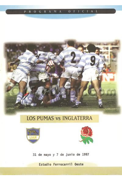 1997 Argentina v England  Rugby Programme