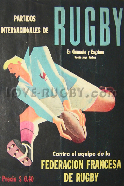 1949 Argentina v France  Rugby Programme