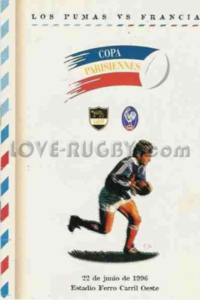 1996 Argentina v France  Rugby Programme