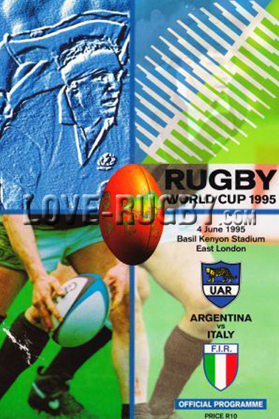 1995 Argentina v Italy  Rugby Programme