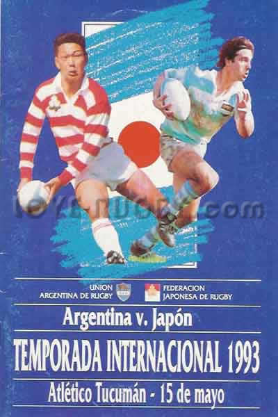 1993 Argentina v Japan  Rugby Programme