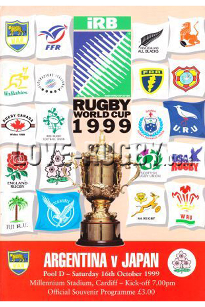 1999 Argentina v Japan  Rugby Programme