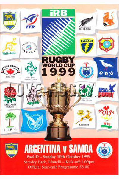 1999 Argentina v Samoa  Rugby Programme