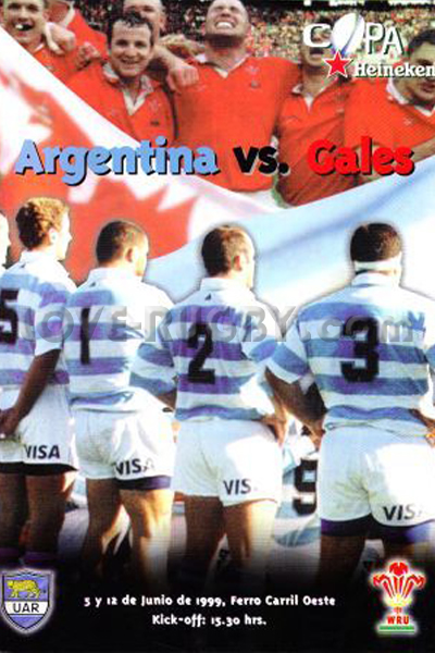 1999 Argentina v Wales  Rugby Programme