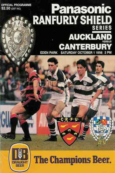 1988 Auckland v Canterbury  Rugby Programme