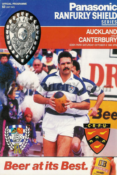1990 Auckland v Canterbury  Rugby Programme