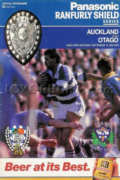 1990 Auckland v Otago  Rugby Programme
