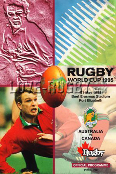 1995 Australia v Canada  Rugby Programme