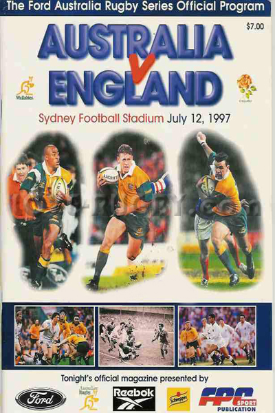 1997 Australia v England  Rugby Programme