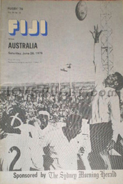 1976 Australia v Fiji  Rugby Programme