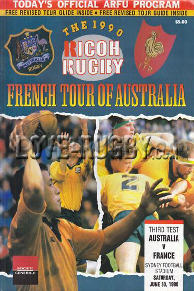 1990 Australia v France  Rugby Programme