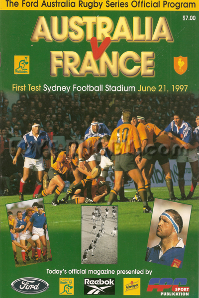 1997 Australia v France  Rugby Programme