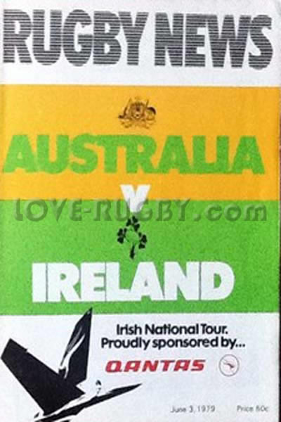 1979 Australia v Ireland  Rugby Programme