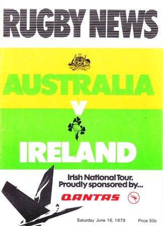 1979 Australia v Ireland  Rugby Programme