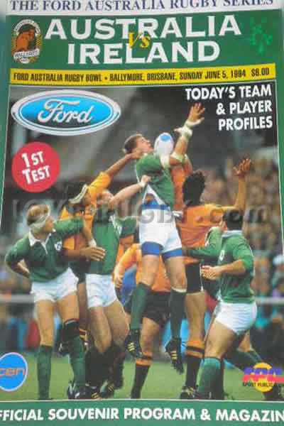 1994 Australia v Ireland  Rugby Programme