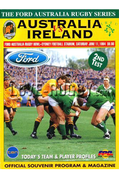 1994 Australia v Ireland  Rugby Programme