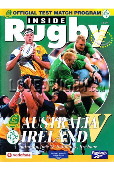 1999 Australia v Ireland  Rugby Programme