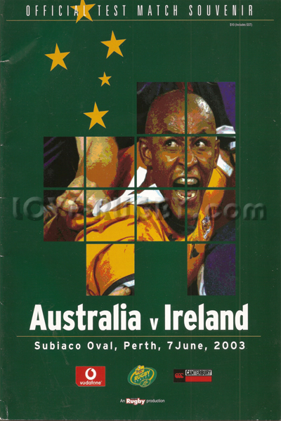 Australia Ireland 2003 memorabilia