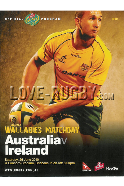 2010 Australia v Ireland  Rugby Programme