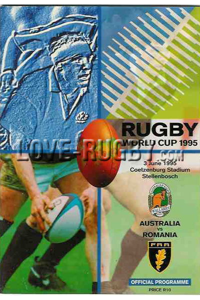 1995 Australia v Romania  Rugby Programme