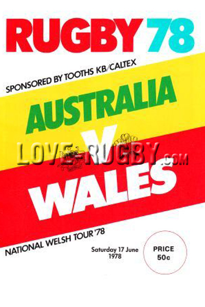 Australia Wales 1978 memorabilia