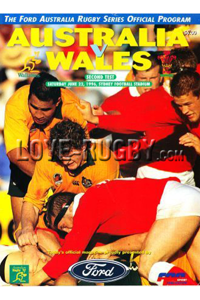 1996 Australia v Wales  Rugby Programme