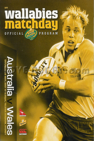 2007 Australia v Wales  Rugby Programme
