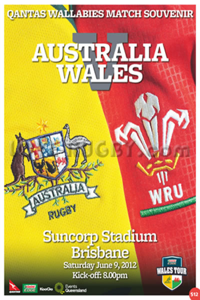 2012 Australia v Wales  Rugby Programme