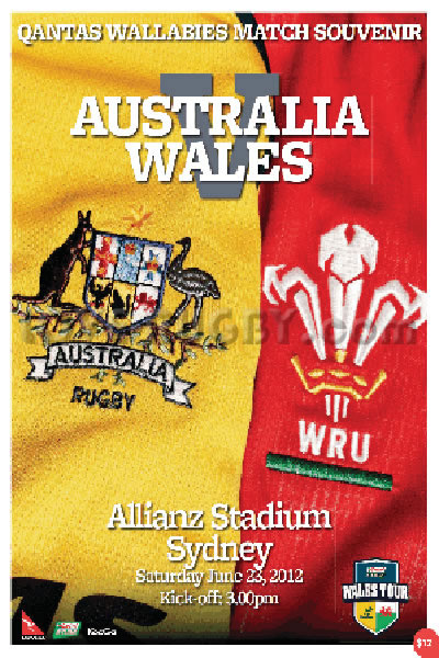 2012 Australia v Wales  Rugby Programme