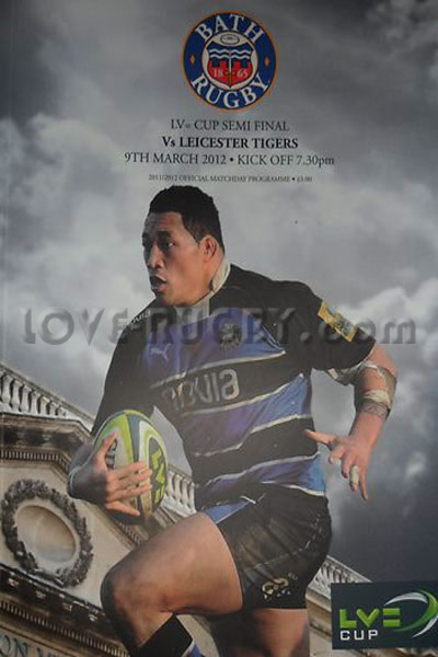 2012 Bath v Leicester  Rugby Programme