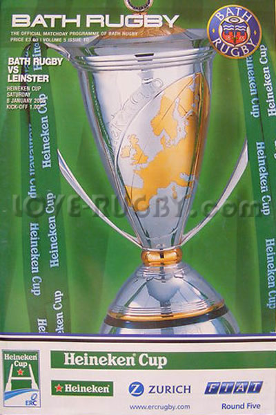 2005 Bath v Leinster  Rugby Programme