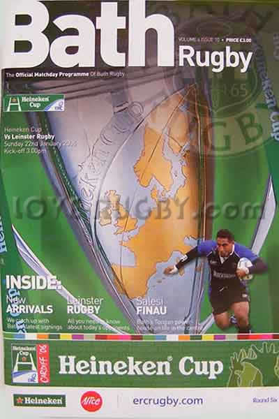 2006 Bath v Leinster  Rugby Programme