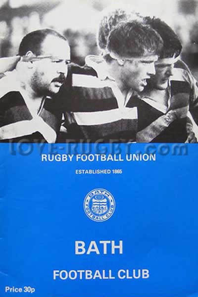 1987 Bath v Newport  Rugby Programme