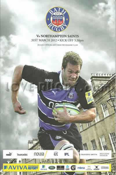 2012 Bath v Northampton  Rugby Programme