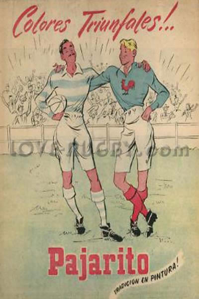 1949 Blancos v France  Rugby Programme
