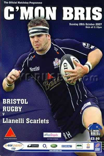 2007 Bristol v Llanelli  Rugby Programme