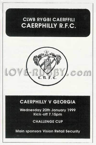 1999 Caerphilly v Georgia  Rugby Programme