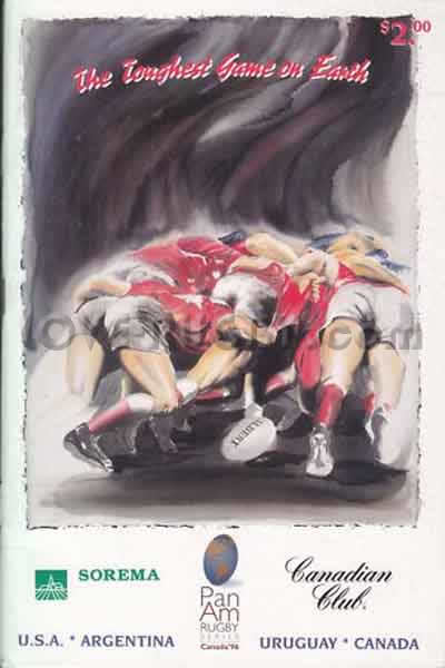 1996 Canada v Argentina  Rugby Programme