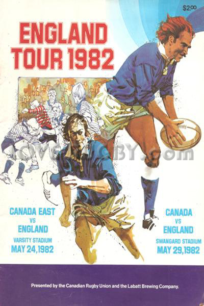 1982 Canada v England  Rugby Programme