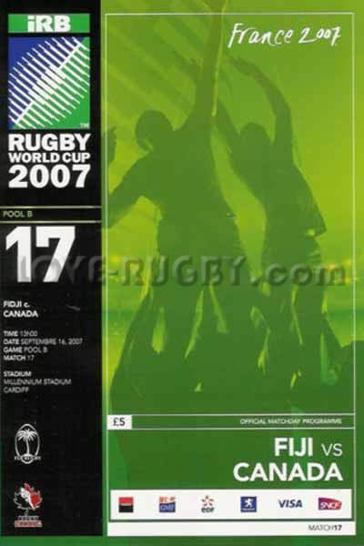2007 Canada v Fiji  Rugby Programme