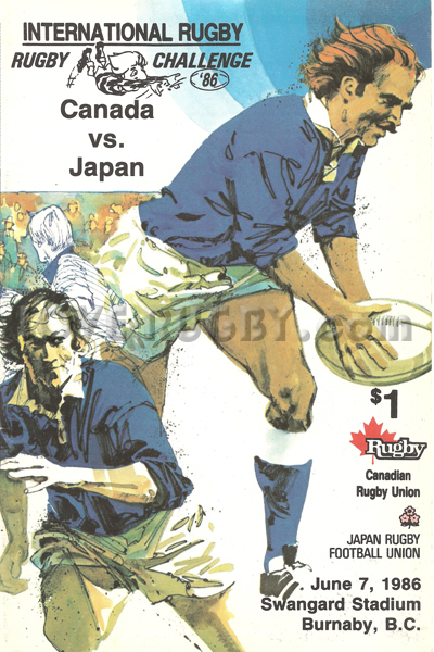 1986 Canada v Japan  Rugby Programme