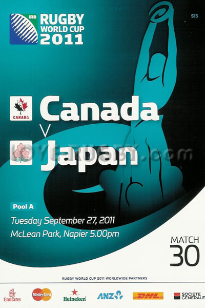 2011 Canada v Japan  Rugby Programme