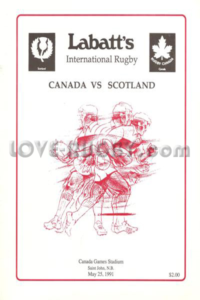 1991 Canada v Scotland  Rugby Programme