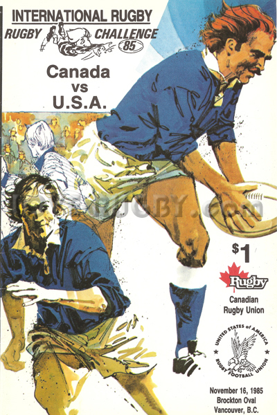 1985 Canada v USA  Rugby Programme