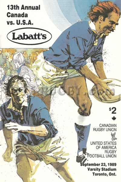 1989 Canada v USA  Rugby Programme