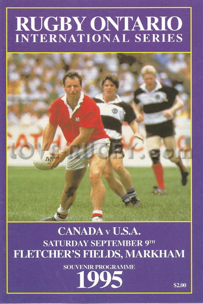 1995 Canada v USA  Rugby Programme