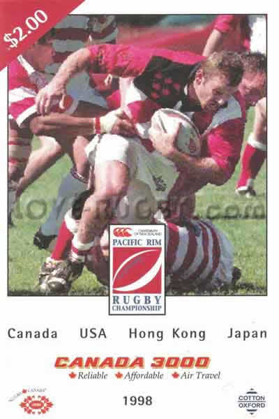 1998 Canada v USA  Rugby Programme