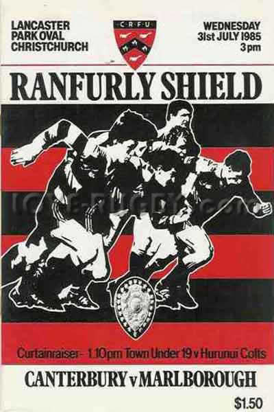 1985 Canterbury v Marlborough  Rugby Programme